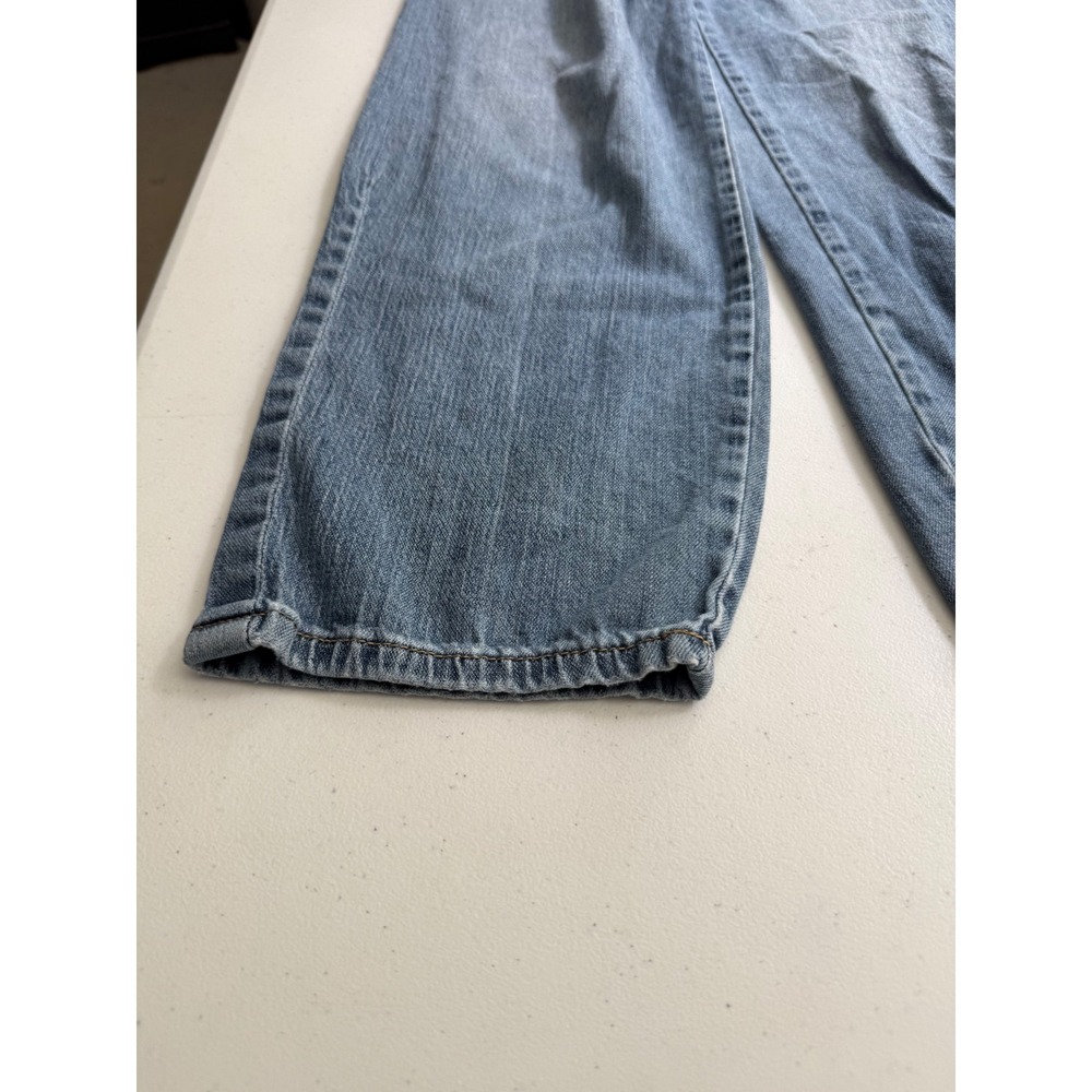 Pilcro Anthropologie Womens 26 Wide Leg Barrel Jeans High Rise Light Wash Crop - Picture 3 of 16